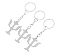 Veemoon Llavero de Acero Inoxidable para Psicólogos Colgante Símbolo de Psicología Set de 3 Piezas Color Plateado Accesorio Metálico Decorativo para Llaves de Coche Bolsos y Mochilas