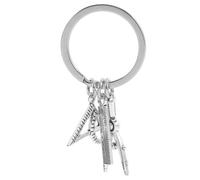 Veemoon Llavero de Aleación Diseño de Compás y Triángulo, Llavero Colgante para Estudiantes de Arquitectura E Ingeniería, Accesorio Compacto y Resistente para Mochila, Obsequio Práctico