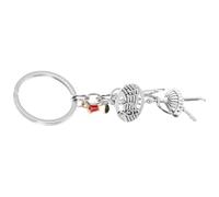 Veemoon Llavero de Bailarina de Ballet con Dije de Rosa y Zapatilla, Aleación de Zinc Resistente, 6 Piezas, Accesorio Decorativo para Bolso y Obsequio Adecuado para Amantes del Baile