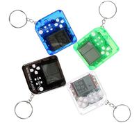 Veemoon Llavero de Videojuego Portátil Mini 4 Piezas Transparente, Colgante Decorativo para Mochila y Bolso, Titular de Llave Infantil y Friki para Regalos Creativos