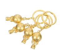 Veemoon Llaveros de Fútbol 4 Piezas, Colgantes de Aleación de Zinc Dorada, Llavero Deportivo para Mochila y Coche, Recuerdos Temáticos para Fans y Regalos de Torneo Internacional