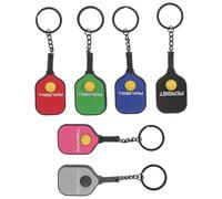 Veemoon Llaveros de Raqueta de Pickleball 6 Piezas, Mini Colgantes Deportivos para Llavero y Bolso, Accesorio Coleccionable Multicolor para Aficionados y Fanáticos del Deporte