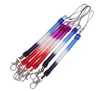 Veemoon Llaveros Retractiles Multicolores 6 Piezas Resorte Elástico para Llaves y Móvil, Cuerda de Seguridad Resistente para Exteriores, Accesorio Práctico Antirrobo Estilo Aleatorio