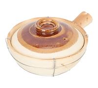 Veemoon Mango asiático de vapor L con diseño de estilo alimentario, ollas para cocinar para platos tradicionales y prácticos, tapa de arroz multifuncional, olla de mano con arcilla caliente