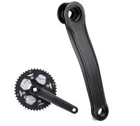 Veemoon Manivela de Especificación Cuadrada Horizontal de Aluminio Aleación Fuerte Izquierda y Perfil Negro, 170mm Montaña Fixed Bicicleta Gear
