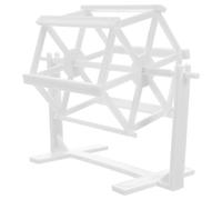 Veemoon Máquina de Bobinado de Seda Manual, Herramienta Manual para Enrollar Carretes de Plástico Blanco, Portátil y Fácil de Usar, para Formación en Sericultura en Escuela y Hogar