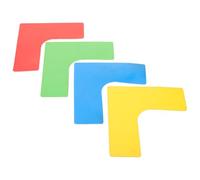 Veemoon Marcadores de Entrenamiento en Ángulo Recto 4 Pcs de PVC Resistentes para Cancha de Tenis y Fútbol, Señales Planos para Ejercicios de Agilidad y Entrenamiento Color Aleatorio