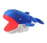 Veemoon Marioneta de Mano de Peluche Azul de Ballena de 30 Cm, Juguete Educativo de Animales Marinos, Marioneta Interactiva para Contar Cuentos y Juegos de rol
