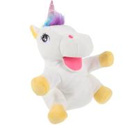 Veemoon Marioneta de Mano Unicornio Realista para Contar Historias, Juguete Creativo de Peluche Suave, 1 Pieza, Adecuado Juegos Educativos
