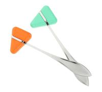 Veemoon Martillo Neurológico Triangular de Diagnóstico Kit de 2 Unidades Mango de Aleación de Zinc para Pruebas de Reflejos Musculares y Exploración Física Médica Color Color Aleatorio