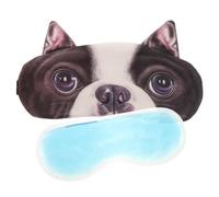 Veemoon Máscara de Ojos para Dormir Diseño de Perro Bulldog, Antifaz 3d de Dibujos Animados, Bloqueador de Luz Bolsa de Gel Frío, y Transpirable, Adecuado para Viajes y Uso Diario