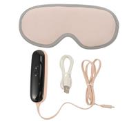 Veemoon Mascarilla de Masaje Ocular Multifuncional Vibración Ajustable Antifaz Térmico USB Rosa Cubierta Ocular Calefactora Portátil para Aliviar Ojeras y Favorecer el Descanso
