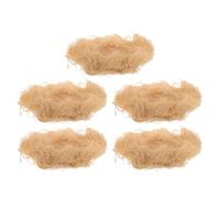 Veemoon Material de Anidación Natural de Rafia 30g, 5 Paquetes para Pájaros Domésticos y Exteriores, Ropa de Cama y Complementos para Jaulas, Adecuado para Construcción de Nidos