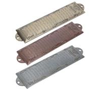 Veemoon Mezuzá de Metal para Puerta Principal 3 Piezas con Pergamino Kosher, Caja Decorativa Judía en Acabado Oro Antiguo, Plata Antigua y Cobre Rojo para Bendición y Decoración