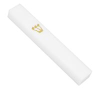 Veemoon Mezuzá Religiosa de Resina Blanca Resistente al Agua para Decoración de Puerta Adorno Judío Diseño Minimalista para Interior y Exterior Marco de Puerta Mitzvá y Oración