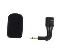 Veemoon Micrófono Miniatura Portátil 3,5 Mm para Grabación de Voz y Video, Color Negro, Accesorio Compatible Tabletas, Micrófono Estéreo para Conferencias y Entrevistas