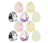 Veemoon Mini Esponjas de Maquillaje Forma de Gota 10 Pcs Colores Surtidos Rosa Negro Amarillo Verde Morado Suaves para Polvo y Corrector Uso Seco y Húmedo Aplicador Compacto para