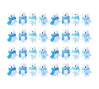 Veemoon Mini Figuras de Oso Polar de Resina con Bufanda 32 Piezas 4 Estilos A B X y Y 8 Unidades Cada Uno Decoración para Micropaisajes Casas de Muñecas y Macetas de Bonsái