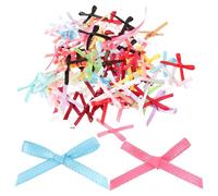 Veemoon Mini Lazos de Cinta de Poliéster 3 Mm, 500 Piezas en 50 Colores Surtidos, Pequeños y Delicados para Manualidades, Decoración de Regalos, Bodas y Fiestas