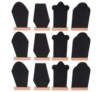 Veemoon Mini Letreros de Pizarra Negra de Sobremesa con Soporte Tamaño Pequeño 16 Unidades Reutilizables para Bodas Cocina y Decoración del Hogar Tableros de Mensajes Borrables de