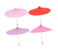 Veemoon Mini Paraguas de Papel de Aceite y Decoración Colgante para Jardín de Infantes, Tamaño 20 Cm, Colores Rosa, Fucsia, Rojo y Morado, Accesorios DIY para Manualidades y Regalos