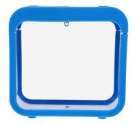 Veemoon Mini Pecera de Incubación con Luz Led, Caja Desmontable de Plástico Transparente, Tamaño Compacto Azul, Acuario Pequeño para Cría y Decoración de Escritorio