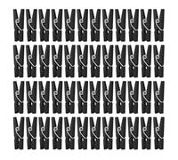 Veemoon Mini Pinzas de Madera Negras 2,5 Cm 100 Piezas, Clips para Fotos, Manualidades y Ropa, Sujetadores Pequeños Resistentes para Decoración y Organización en Hogar y Oficina