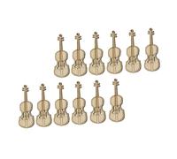 Veemoon Mini Violín de Madera 12 Piezas, Modelo Creativo para Decoración de Mini Casas y Accesorios para Muñecas, Juguete Musical en Miniatura para Adornar Escritorio y Hogar