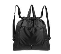 Veemoon Mochila Cordón Resistente al Agua de Nylon Negro, Estructura Simple y Fácil de Usar para Deportes Balón como Voleibol y Actividades al Aire Libre
