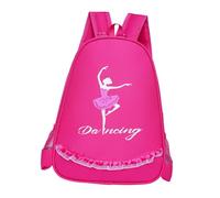 Veemoon Mochila De Baile para Niña Mochila De Danza Ligera Correa Ajustable Bolsa para Ballet Escuela Gimnasio Color Rosa Fucsia Gran Capacidad Compacta