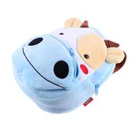 Veemoon Mochila Infantil de Felpa Azul Diseño, Gran Capacidad, Protege la Zona Superior y No Suelta Pelo, Adecuado para Guardería