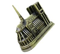 Veemoon Modelo de París Notre Dame Aleación Vintage Decoración Hogar Adorno Escritorio Estatua Edificio Famoso