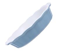 Veemoon Molde de Cerámica Redondo para Hornear Pasteles con Borde Ondulado, Fácil de Limpiar y Versátil para Pizza, Tartas y Cenas Elegantes
