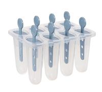 Veemoon Molde para Paletas de Helado de Plástico PP Alimenticio Molde Ovalado Gris Azul para Hacer Helados Caseros Herramienta Práctica para Snacks Saludables de Verano