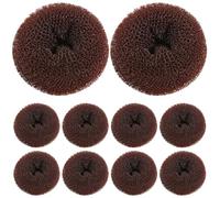 Veemoon Moldeador de Donas para Moños de Ballet 15 Piezas Bandas Elásticas de Nylon para Cabello Largo, Ligero y Cómodo para Uso Diario y Competencias
