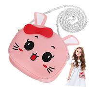 Veemoon Monedero Conejito Bolso para Chicas Dibujos Animados Pequeña Pequeño Felpa Extrañar Vivero Monedero para Hombro Bolso Lindo del Conejo De La Muchacha Rosa Cuero PU