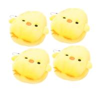 Veemoon Monedero de Peluche de Pollito Amarillo Pequeño Diseño de Dibujos Animados, Suave y Duradero, para Niños, Uso Diario y Regalos de Pascua, Set de 4 Piezas Colores Color Aleatorio
