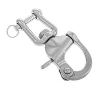 Veemoon Mosquetón Giratorio de Acero Inoxidable 316, Gancho de Resorte Ojo Fijo de 128 Mm, Hebilla a Presión de Liberación Rápida para Uso Industrial, Marino y Doméstico, Clip de