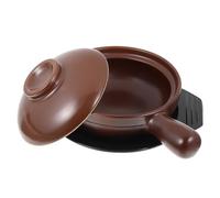 Veemoon Olla de Cerámica para Cocinar Asa Ergonómica Resistente a Altas Temperaturas Tamaño Pequeño 17 CM Bandeja Adecuado para Guisos Sopas y Cocina Casera Utensilio Esencial de