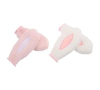 Veemoon Orejas de Casco de Motocicleta y Esquí de Peluche Autoadhesivas, 2 Pares en Color Claro y Rosa, Accesorio Decorativo para Casco de Ciclismo y Deportes al Aire Libre