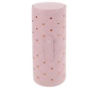 Veemoon Organizador Compacto y Resistente para Brochas de Maquillaje Tapa Antipolvo, Tamaño 18x7x8 Cm, Adecuado para Baño o Escritorio, Color Rosa de PU