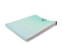 Veemoon Organizador de Archivos Tipo Acordeón Vertical de Plástico con 13 Bolsillos Expandibles Carpeta Escolar A4 Color Hoja de Loto para Documentos y Recibos Portátil para Oficina y