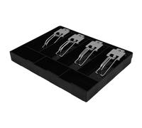 Veemoon Organizador de Cajón 4 Compartimentos, Bandeja para Caja Registradora, Superficie Pulida Lisa, Extracción de Monedas, Diseño Profesional para Tiendas y Negocios