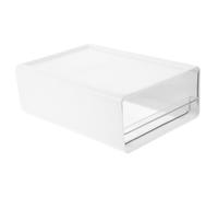Veemoon Organizador de Cajón para Escritorio Blanco Mediano Caja Transparente Apilable para Almacenamiento de Maquillaje y Joyas Diseño Compacto y Duradero para Oficina y Dormitorio