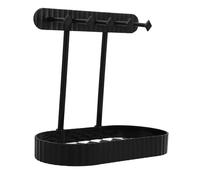 Veemoon Organizador De Joyas Vertical De Diseño Minimalista Soporte para y Pulseras Torre De Almacenamiento con Bandeja para Anillos Accesorio Decorativo para Mesas Color Negro