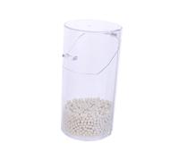 Veemoon Organizador Maquillaje Transparente Con Tapa Polvo y Perlas Bote Para Brochas De Maquillaje Profesional y Accesorios Almacenamiento Cosmético Versátil Para Belleza y Moda