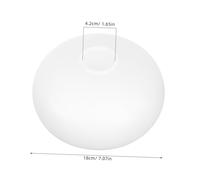 Veemoon Oval Lamp Shade Replacement Diameter Plastic Pendant Light Cover Smooth Rotational Molding Soft Light Diffusion For Indoor Decor Minimalist Style