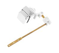 Veemoon Palanca de Cobre para Descarga Cisterna de Inodoro Lateral Plata | Botón Cuadrado, Montaje Lateral, Uso en Baño y Aseos Domésticos, Apto Personas Mayores