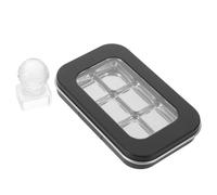 Veemoon Paleta de Maquillaje Vacía Magnética para Sombras de Ojos y Rubor, Caja Organizadora Pequeña 6 Compartimentos de Metal Mate Negro, Bandeja Recargable Prensa Diy, Adecuado