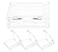 Veemoon Paleta De Sombras De Ojos Cuadradas Vacías 4 Unidades Mini Portátiles Reutilizables Para Maquillaje Diy Mujeres Uso Diario Bandejas Transparentes Para Cosmetología